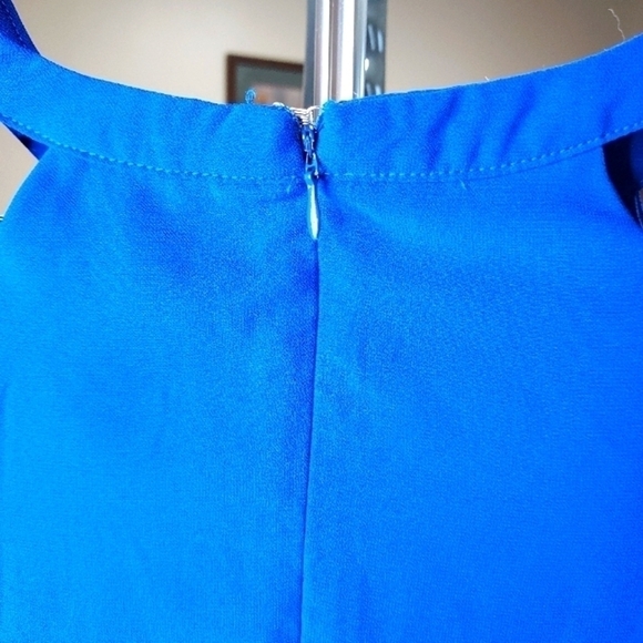 Loveriche Med royal blue dress open Shoulder - Picture 9 of 12